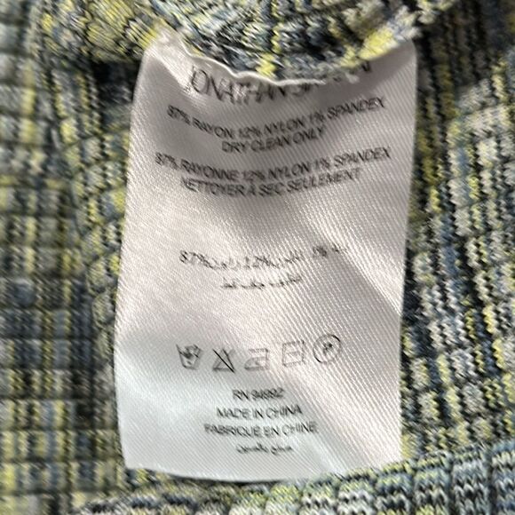 NWT Jonathan Simkhai Cut Out Detail MIDI Dress Large Green/Blue - Picture 15 of 16